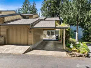 Single car garage and carport
