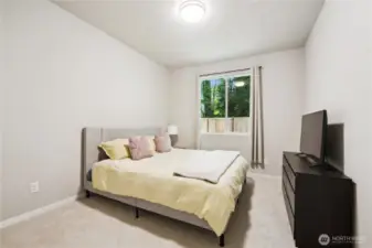 Primary bedroom is spacious both vertically & horizontally