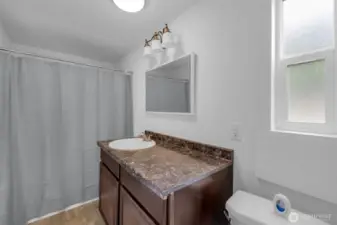 Attached primary bathroom