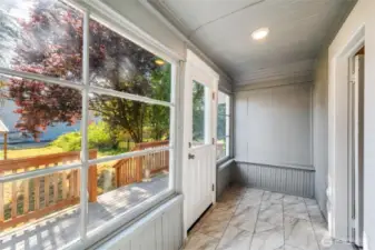 Back porch looking out to back deck