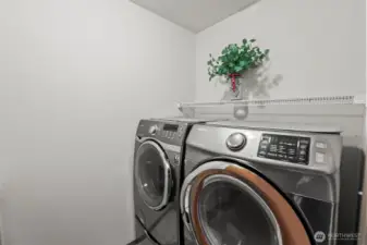 Utility room is located off the hallway. Washer and dryer stay with the home!