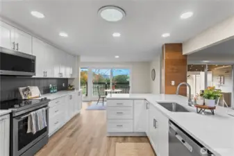 What a kitchen! Entertain, or just cook the daily meals here. It's such a luxurious setting, every day is like living in a resort.