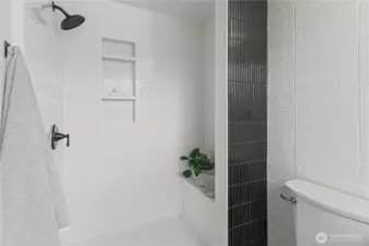 Primary shower, to relax and unwind in.