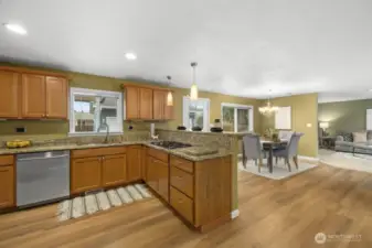 Upon entering you are greeted with a bright, open floor plan.