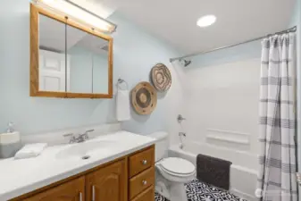 Another full bathroom downstairs.