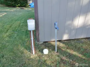 Water, power and sewer by the Shed.