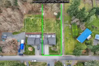 Aerial with approximate lot lines