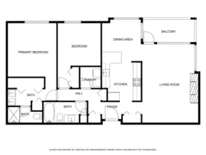 Floorplan of unit #203.