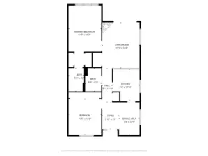 This handy floorplan shows the layout of the condo and approximate room sizes.