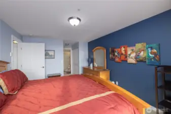 Primary suite, looking toward the closets and bathroom.