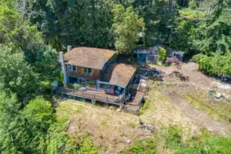 Aerial view of the bluff site.