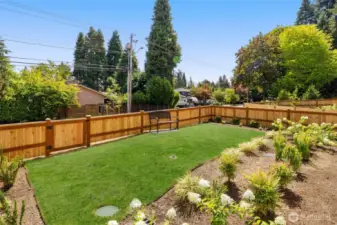 Enjoy the new fenced yard space!
