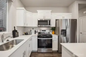 Gas range! Colors scheme and options will vary. Photos from Model Home on 31.