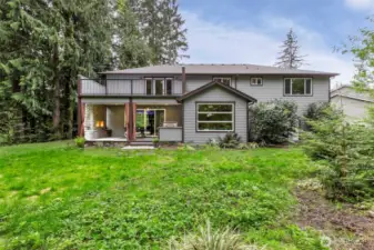 Private back yard opens to natural spaces.