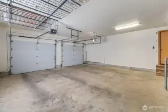 This is the 2 car attached garage.