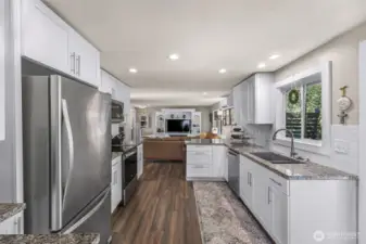 Kitchen open to the living area