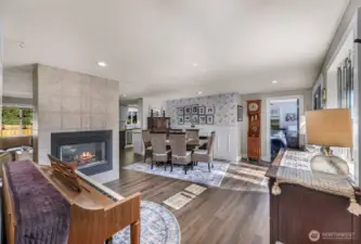 Notice how the fireplace is double sided
