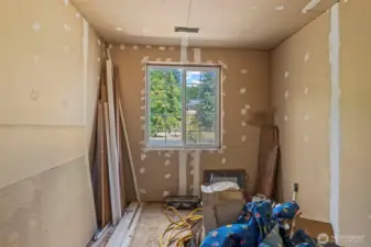 Other half of unfinished split bonus room