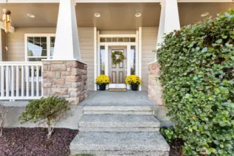 Charming front porch.