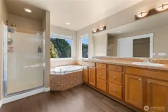 Large Soaking Tub.