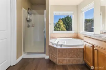 Large Soaking Tub.