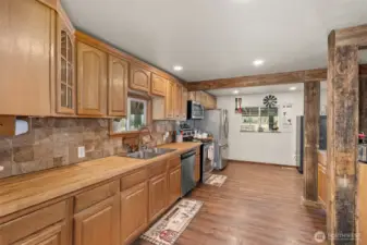 Big open kitchen with updated appliances and plenty of storage options.