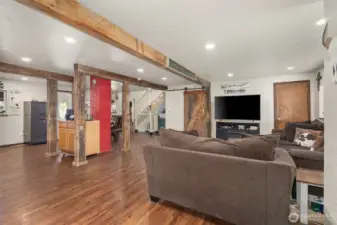Open floor plan is amazing and gives room to entertain.