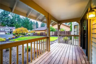 A welcoming front porch greets you and beckons you inside.
