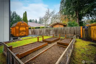 Additional raised beds provide even more opportunities for the green thumb.
