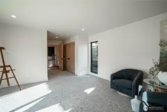 Second bedroom is large enough for a king size bed and also features an en suite bathroom. Great for two couples or additional guests.