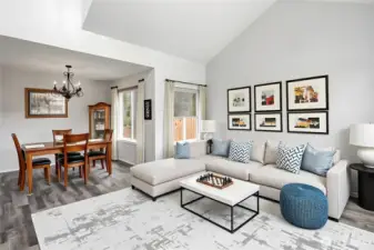 Partially virtually staged.