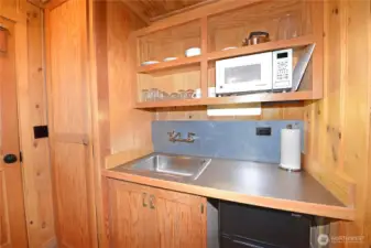 Microwave and compact refrigerator