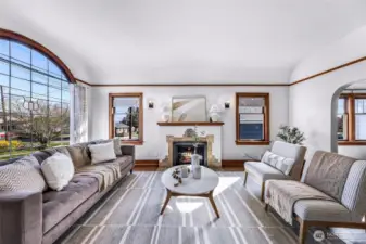 Gleaming hardwoods throughout main level.