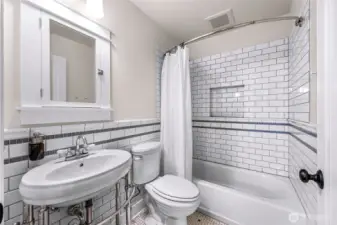 Downstairs basement bath.