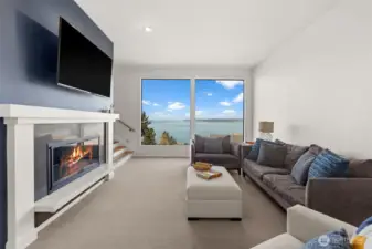 Huge window windows frame the view