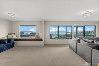 Downstairs you'll find a large space perfect for entertaining and a huge lower deck