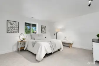 One of 3 spacious lower level bedrooms.