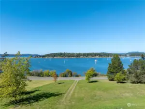 View from front deck/entry looking over Fisherman Bay to the west