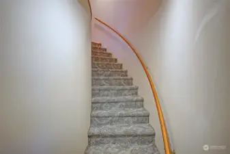 Cool curved staiway..