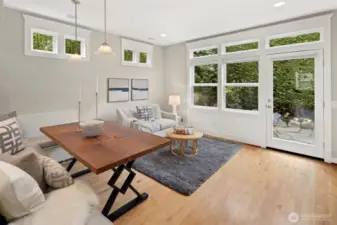 Just out the door is your beautiful backyard oasis—indoor-outdoor living at its most effortless.