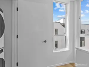 Upper landing with w/d included with more windows and natural light flooding in!