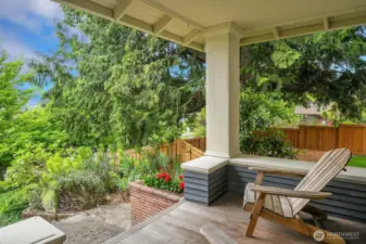 There's room for a porch swing...