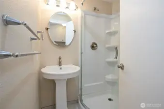Three quarter bathroom.