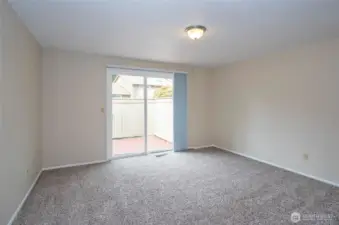 Primary suite with access to the deck.