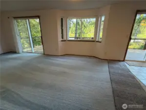 Bay windows and furniture moved out!