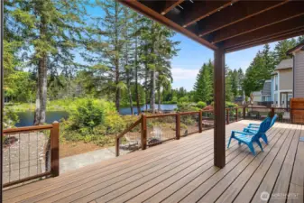 Covered deck seating to enjoy year round