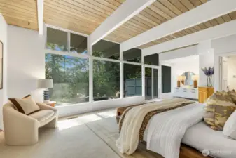 Primary bedroom.  No stairs! A private patio outside your door!