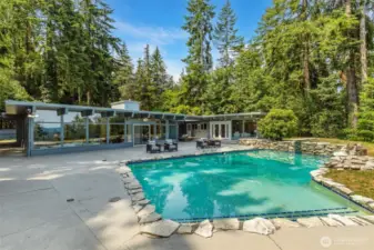 Heated in-ground pool.