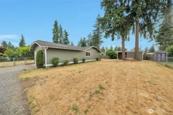 Huge side yard available to be tailored to your needs!