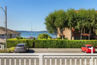 View of Puget Sound from the deck